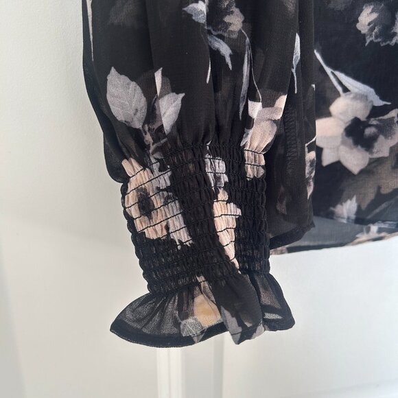 Dynamite Sheer Floral Long Sleeve Blouse - Picture 5 of 5